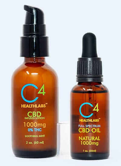 c4 healthlabs cbd oil and cbd lotion