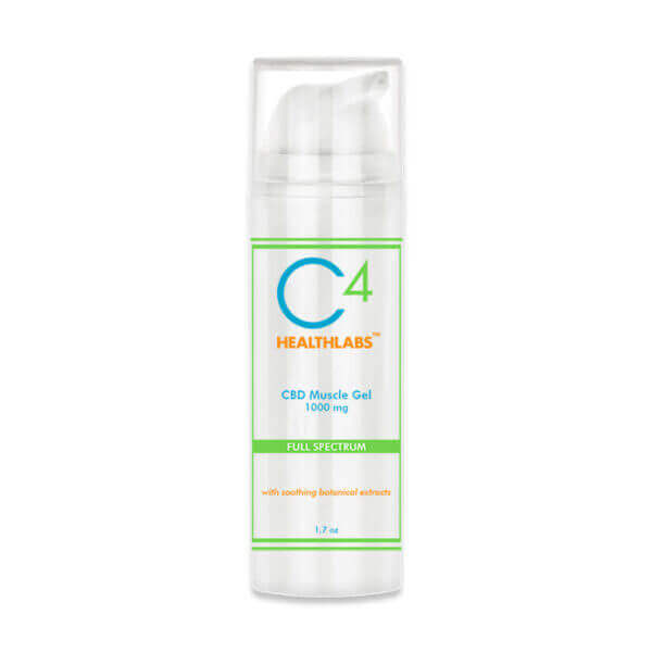 C4 HealthLabs CBD Muscle Gel 1000mg tube